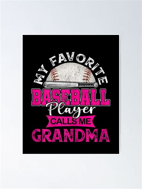 P Ster Mujer Mi Jugadora De B Isbol Favorita Me Llama Abuela D A De La