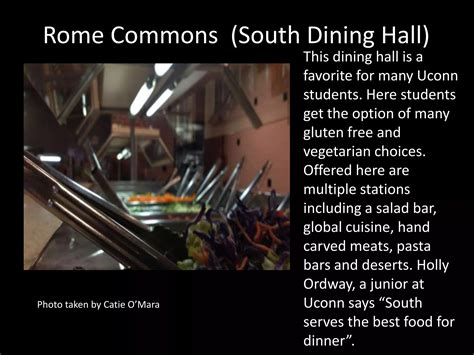 Dining Hall Choices At Uconn Ppt
