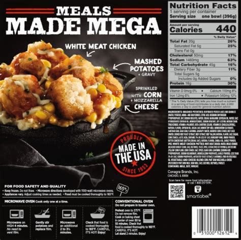 Banquet Mega Bowls Country Fried Chicken Frozen Meal 14 Oz Harris Teeter