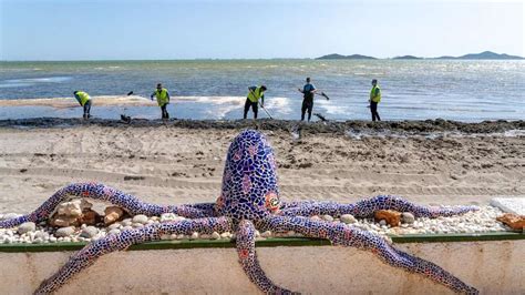 Str Nde An Costa C Lida Mar Menor Schlamm Fabrik An Spaniens K Ste