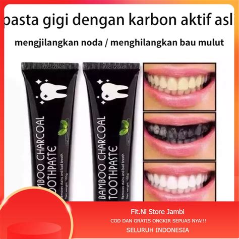 Jual Bamboo Charcoal Toothpaste Odol Pasta Gigi Pemutih Gigi Kuning Dan