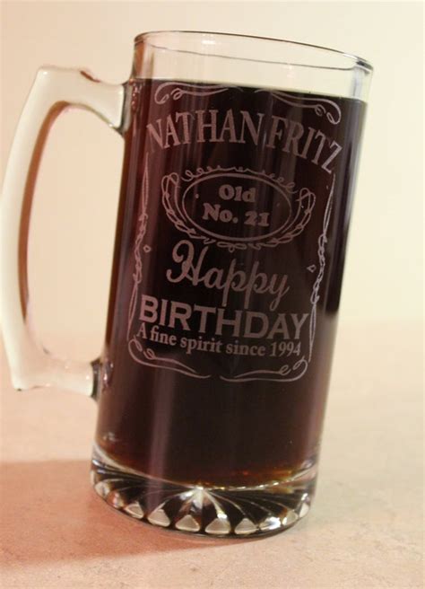 Custom Birthday Beer Mug Personalized