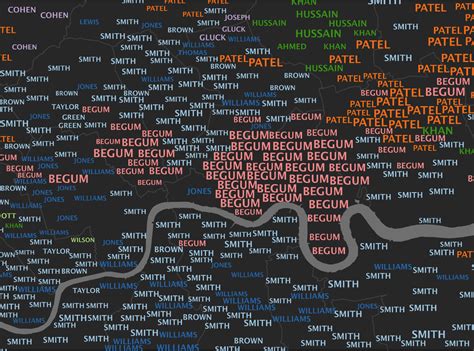 London Surnames – Mapping London