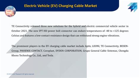 Ppt Electric Vehicle Ev Charging Cable Market Reports And Forecast