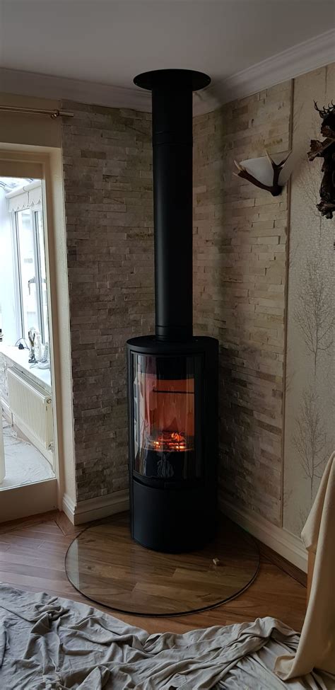 Contura 510g Style Corner Woodburner Installation Wood Burning Stove