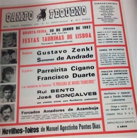 Farpas Blogue 1982 As Duas Primeiras Noites De Rui Bento No Campo Pequeno