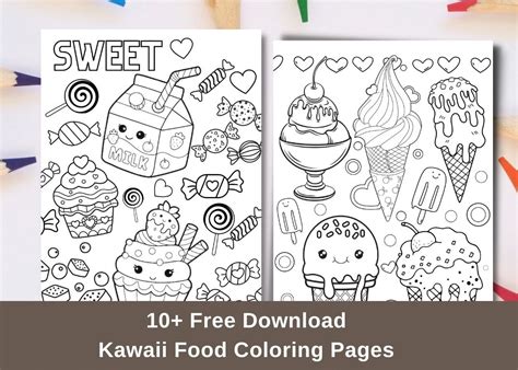 10 Free Creative Kawaii Food Coloring Pages Will Make You Smile