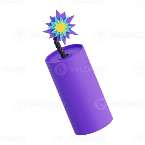 3D Render Firecracker Icon Illustration. Isolated on Transparent ...