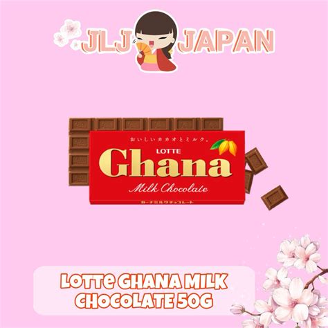 Lotte Ghana Milk Chocolate 50g Shopee Malaysia