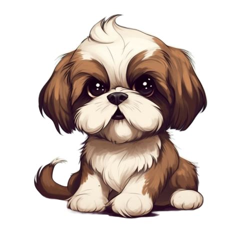 Shih tzu dog clipart, 23450496 PNG