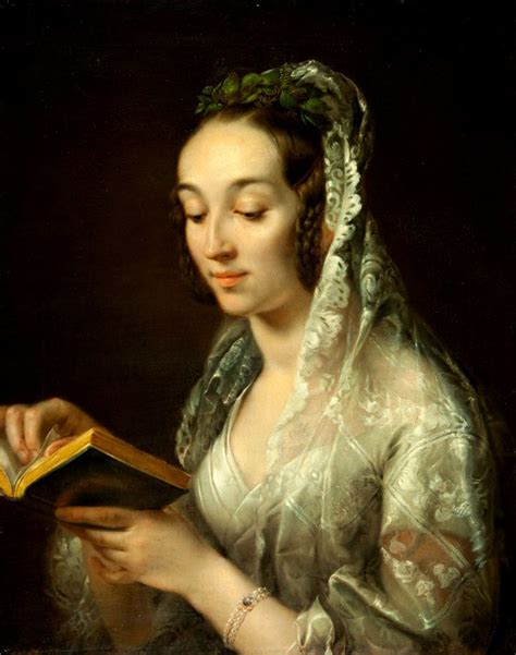 Portrait Of Artists Wife In A Wedding Dress” C1835 By Rafał