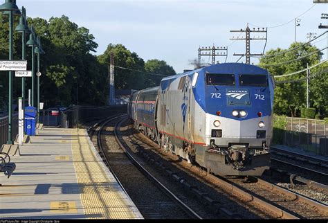 Amtk 712 Amtrak Ge P32ac Dm At Irvington New York By Christopher Gore