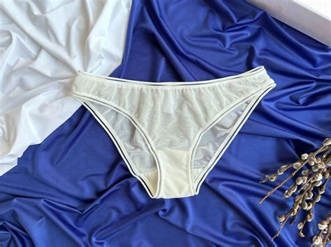 White Mesh Panties White Transparent Underwear Bikini Panties Mesh