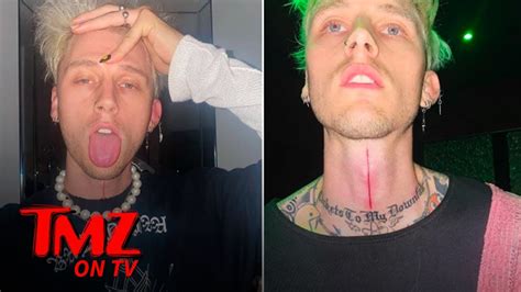 Machine Gun Kelly Shows Off Gruesome New Neck Tattoo Tmz Tv Youtube