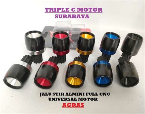 Jual Jalu Stang Almini Full Cnc Diamond Jewel Universal Motor