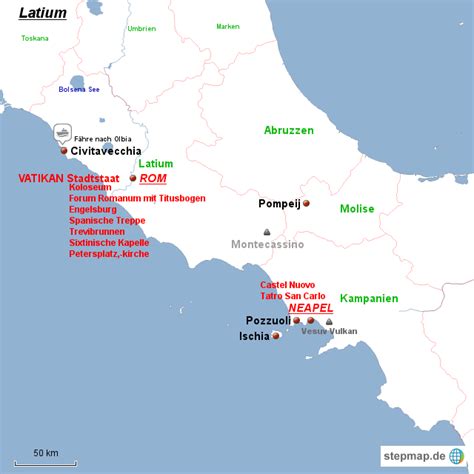 Stepmap Latium Landkarte Für Italien