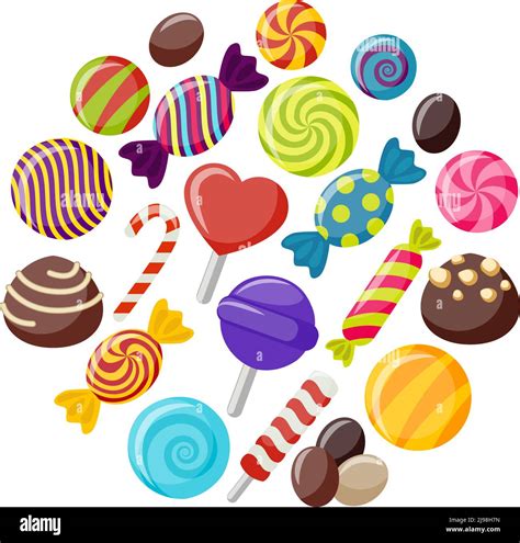 Assorted Chocolates Colorful Stock Vector Images Alamy