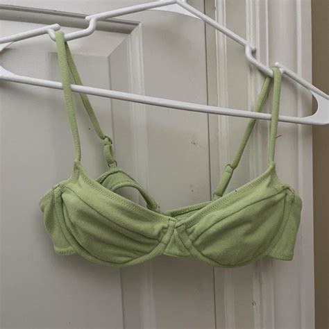 Like Green Pacsun Swim Bikini Top Small Stain On Depop