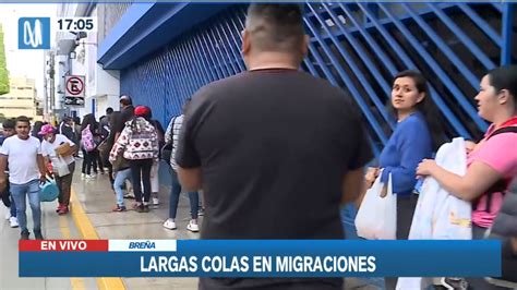 Migraciones Se Reporta Largas Colas Para Tramitar Pasaporte Por Falta