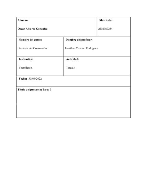 Actividad Analisis Del Consumidor Owag Alumno Oscar Alvarez