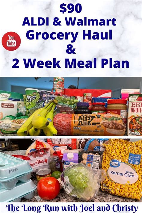 90 ALDI And WALMART Grocery Haul And TWO Week Meal Plan Week Meal