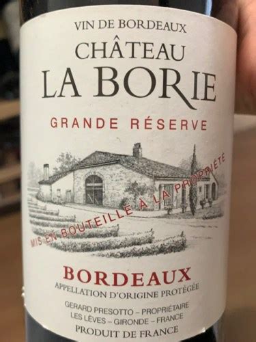 2021 Château la Borie Grande Réserve Bordeaux Vivino US