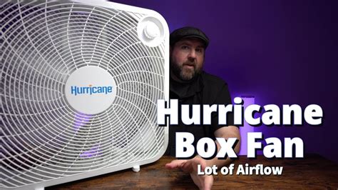 Hurricane Box Fan With Big Air Flow Youtube