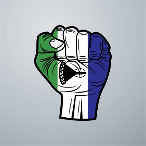 Lesotho Flag with Hand Design 3481228 Vector Art at Vecteezy