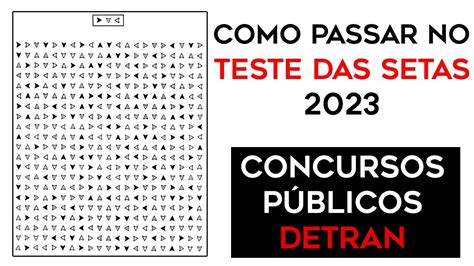 Teste Das Setas Detran Concursos P Blicos Youtube