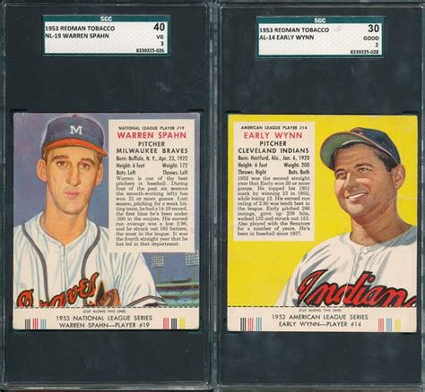 Lot Detail Red Man Tobacco Al Wynn Nl Spahn Lot Of