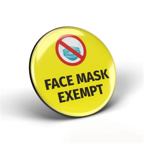 Face Mask Exempt Badges Pack Of 2