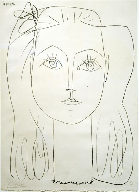 Pablo Picasso Line Drawings Line Drawing Simple Line Drawings Flower