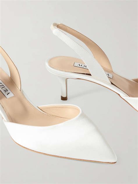 AQUAZZURA So Nude 50 Satin Slingback Pumps NET A PORTER