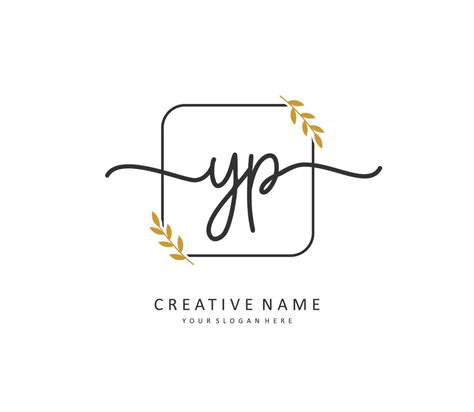 Yp Initial Letter Handwriting And Signature Logo A Concept Handwriting