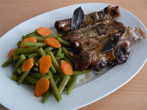 La Cocina De Gru On Costilla De Cerdo Con Verduritas Al Vapor