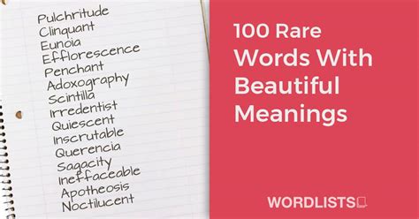 Rare Words With Beautiful Meanings