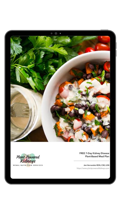 7 Day Meal Plan for Kidney Disease: Free PDF Download