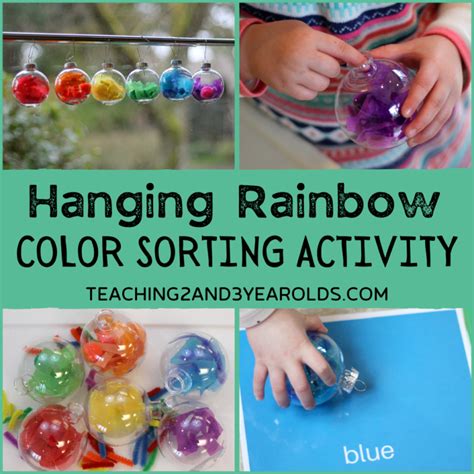 Rainbow Sorting Activity for Preschoolers that Can Hang