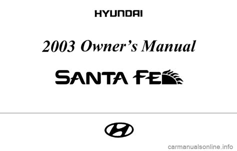 Hyundai Santa Fe Owner S Manual Pages