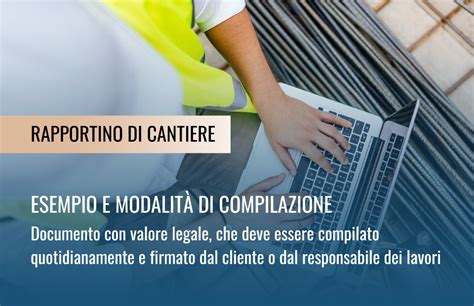 Rapportino Di Cantiere Esempio Pdf E Modelli Scaricabili