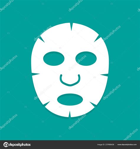 Facial Mask Flat Icon Background Cosmetology Medicine Health Care Face