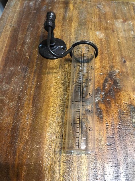 Wrought Iron Farmhouse Style Rain Gauge Etsy