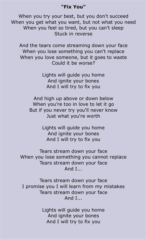 Coldplay Lyrics