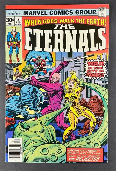 Eternals 1976 8 VF 7 5 1st Appearance Karkas Jack Kirby Cover