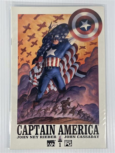 Captain America 1 Vol 4 John Cassaday Cover Marvel Comics 2002 VF NM