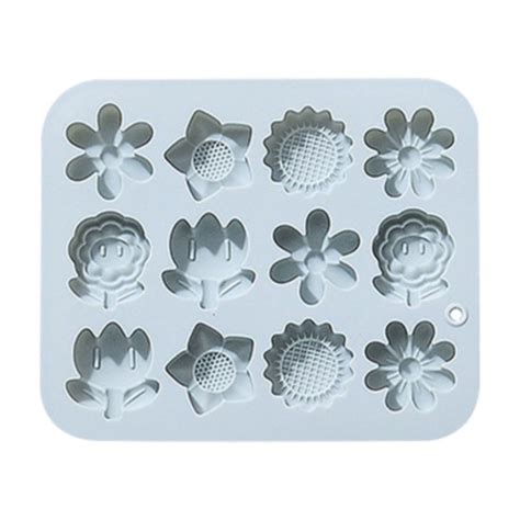 MtsDJSKF Kitchen Rugs For Floor 2 Piece Flowers Silicone Mould Fondant