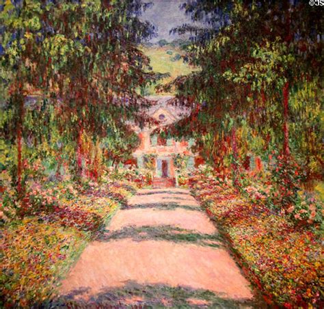 Main Path At Giverny Painting By Claude Monet At Montreal Museum Of