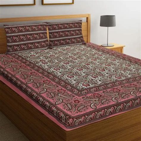 Rajasthani Traditional Jaipuri Cotton King Size Double Bed Sheet With