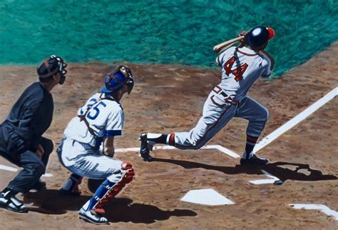 Hank Aaron Andyjurinko Baseball Art Hank Aaron Baseball