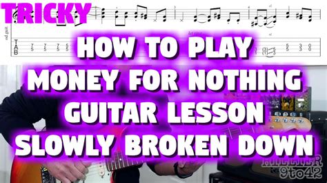 Money for Nothing Guitar Riff with TAB and Video | 9to42